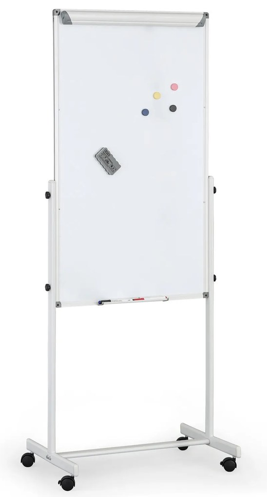 Mobilná tabuľa, flipchart, kombinovaný povrch, 1200 x 700 mm