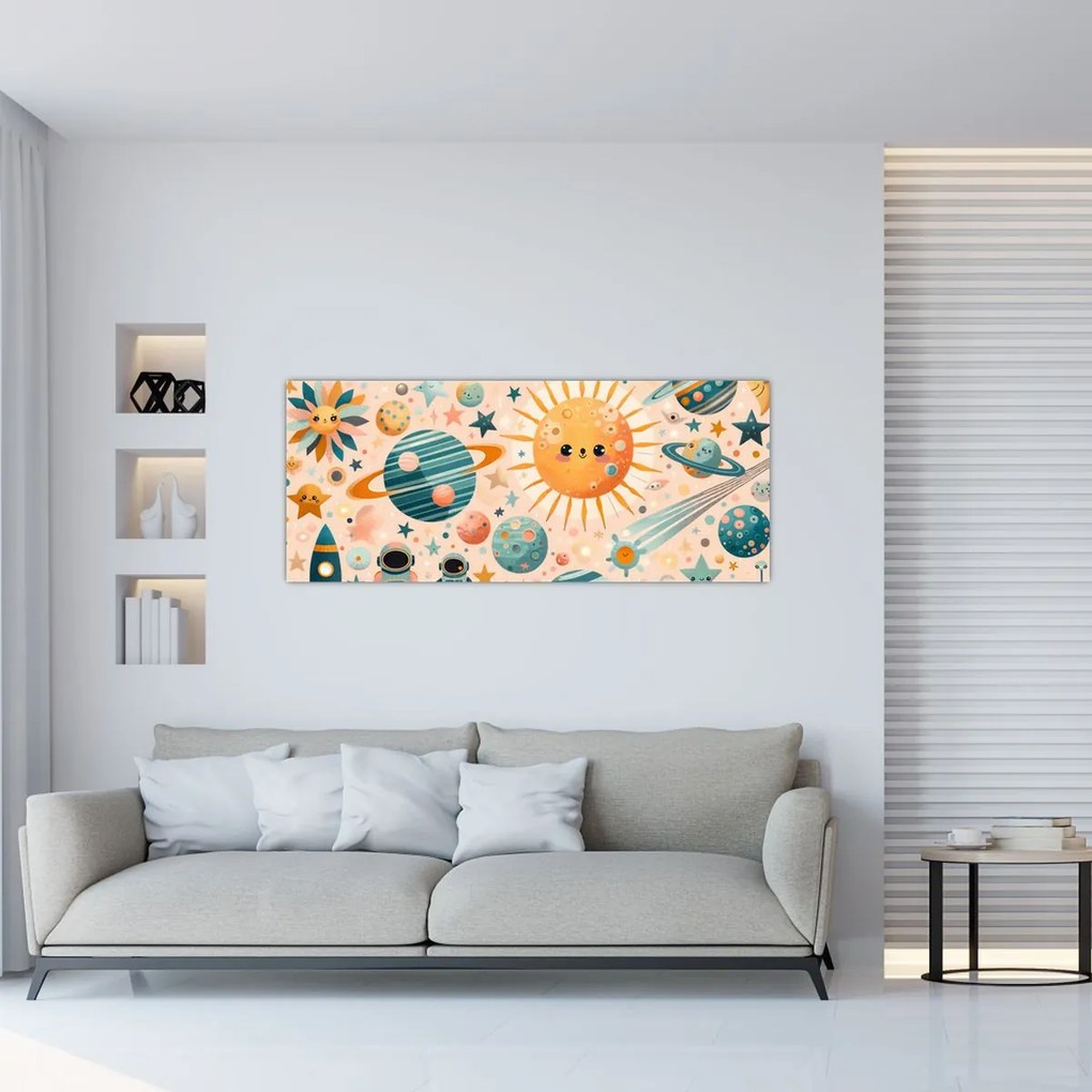 Obraz - Kúsky z vesmíru (120x50 cm)