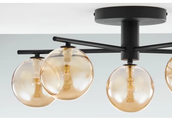 Jupiter 2047 - Prisadený luster PRATO 5xG9/10W/230V čierna/béžová