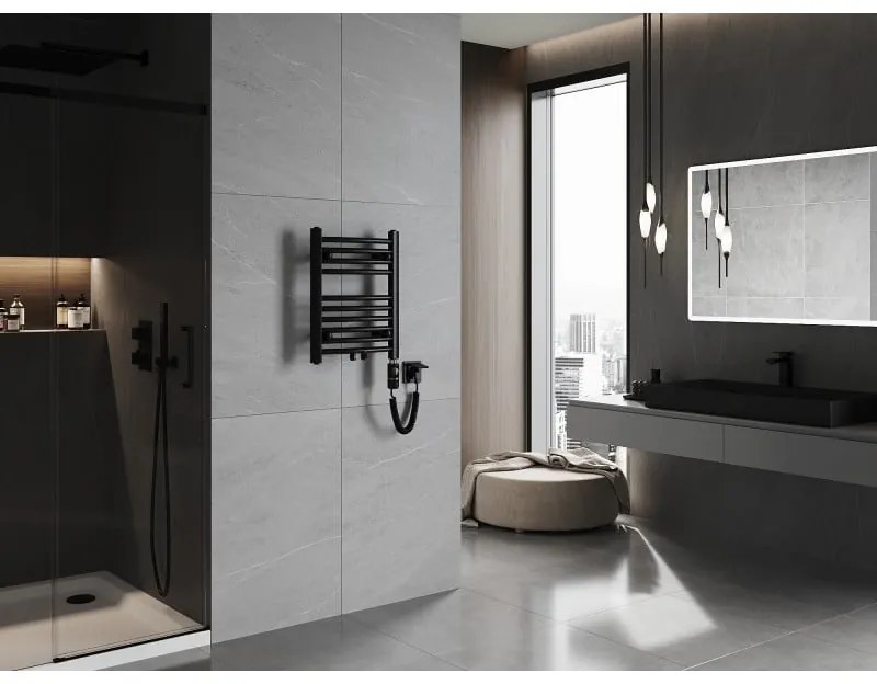 Mexen Ares, elektrické vykurovacie teleso 500 x 400 mm, 300 W, čierna, W102-0500-400-2300-70