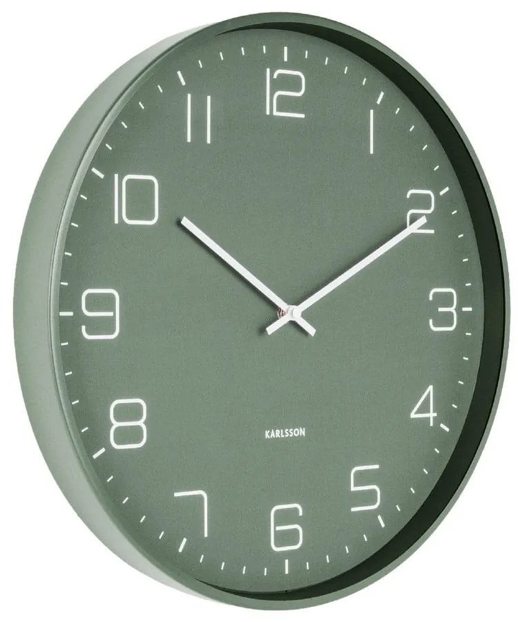 Zelené nástenné hodiny Karlsson Lofty, ø 40 cm
