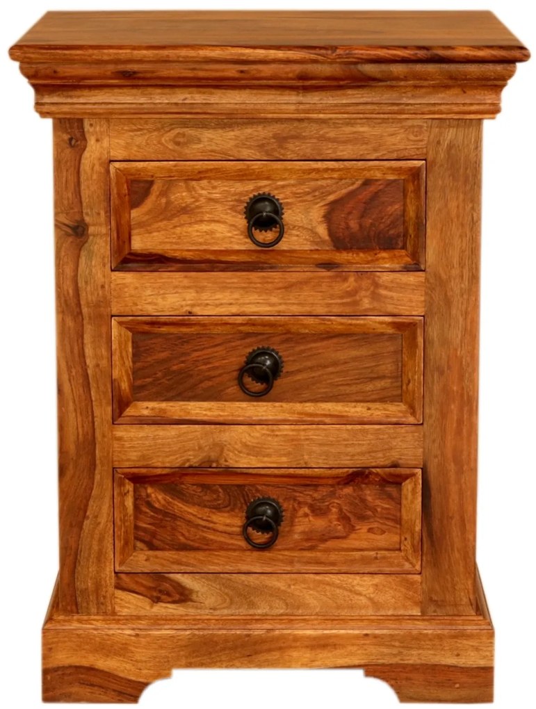 furniture-nabytek.cz - Rustikálny nočný stolík z masívu palisander 45x60x40