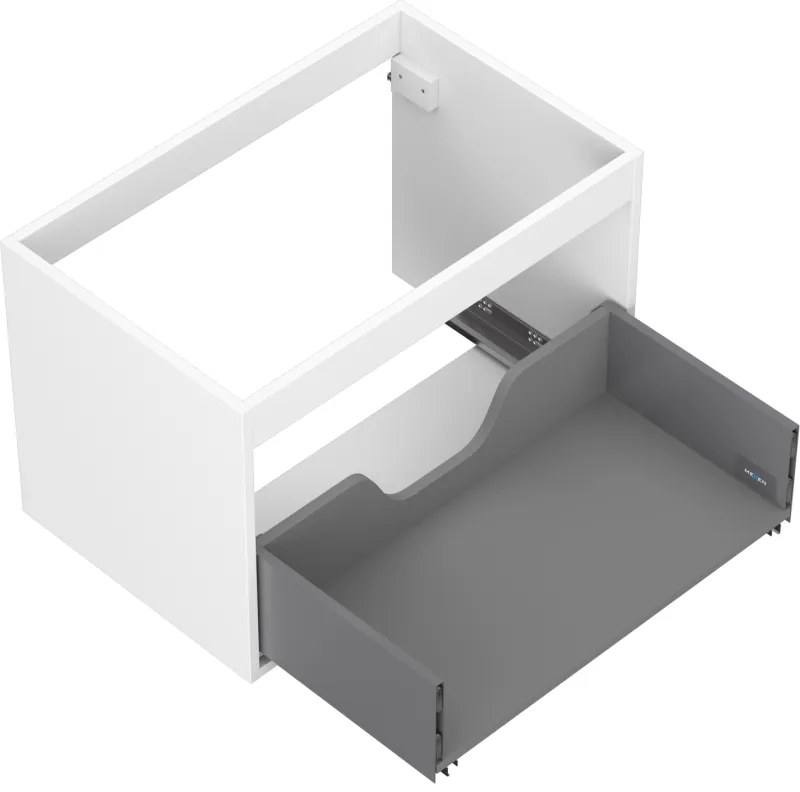 Mexen Box-A, závesná skrinka 70 cm, 1 zásuvka, biela matná, 91AX0-0700-470-1-01