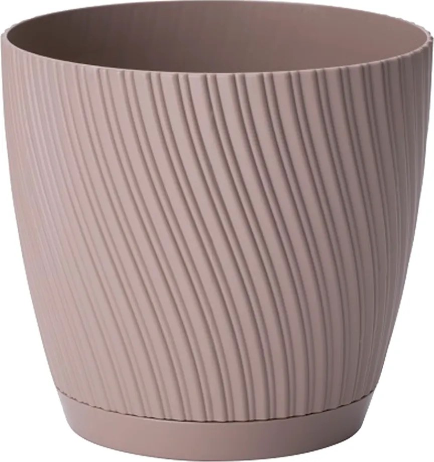 Kvetináč MIKA ECO RECYCLED s podstavcom 170 mm, šedo-béžový*1109