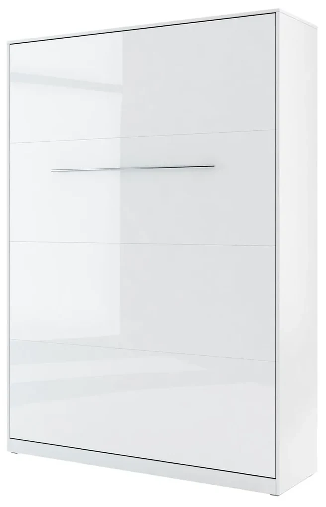 Sklápacia posteľ Concord Pro I, Farby: biely / biely lesk, Rozmer postele: 120x200