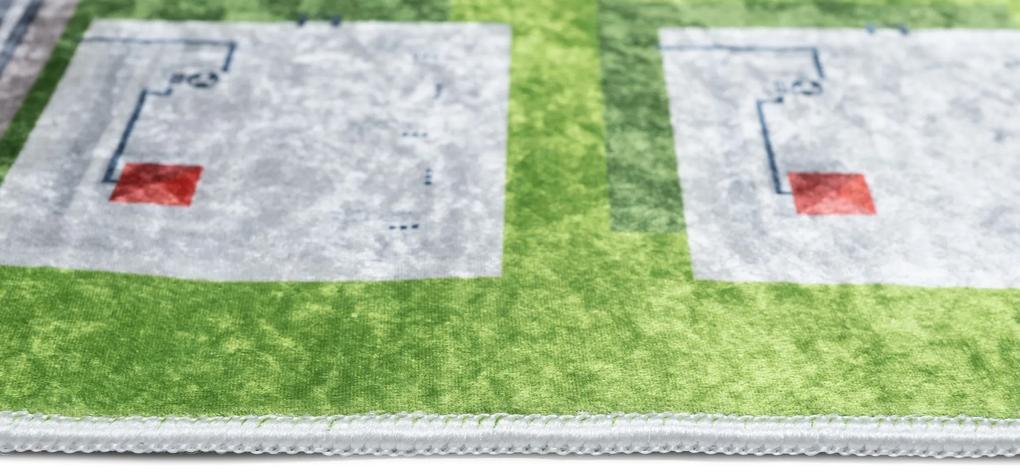 Detský koberec s motívom zeleného mestečka CHE9033-EMMA