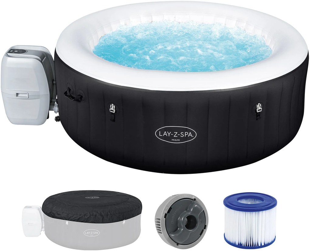 BESTWAY Lay-Z-Spa Miami AirJet Vírivka, 180 x 66 cm, 2-4 osoby 60001