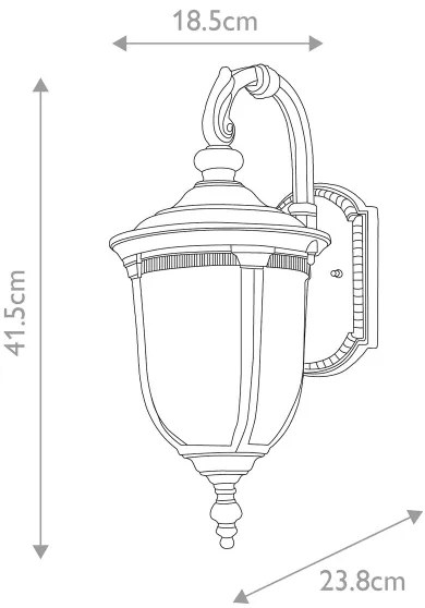 Elstead CL2-S - Vonkajšie nástenné svietidlo CLEVELAND 1xE27/60W/230V IP44