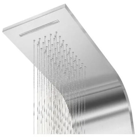 Verona Silver termostatický sprchový panel, nehrdzavejúca oceľ, LED