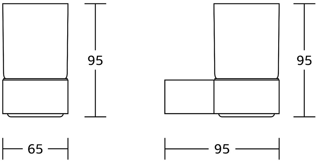 Mexen Base, nástenný pohár na kefky, chrómová, 7088238-00