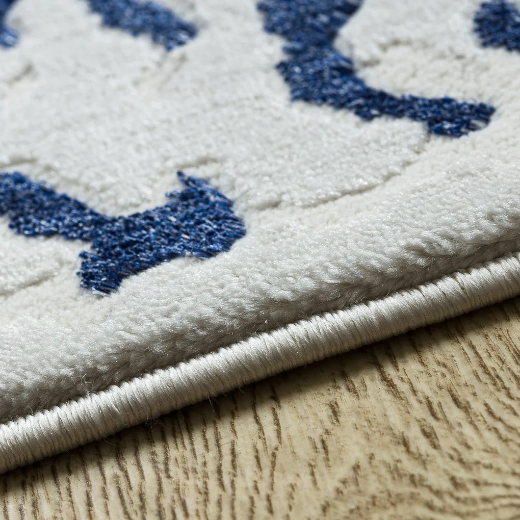 Dywany Łuszczów, Kusový koberec Allure 1961 white/blue, 120x170, modrá, kancelária