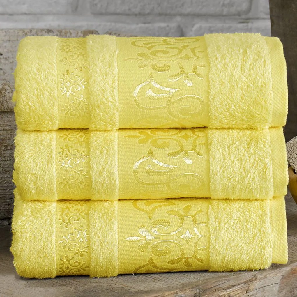XPOSE ® Bambusový ručník CATANIA - citrónová 50x90 cm