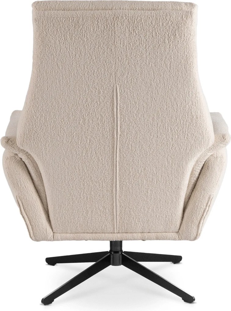 Otočné křeslo Terry bouclé béžové/černé