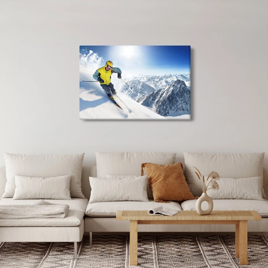 Obraz - Lyžiar (90x60 cm)