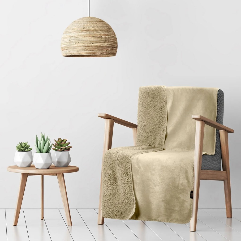 BUKLÉ DEKA TEDY 70X160 CM SVETLOBÉŽOVÁ