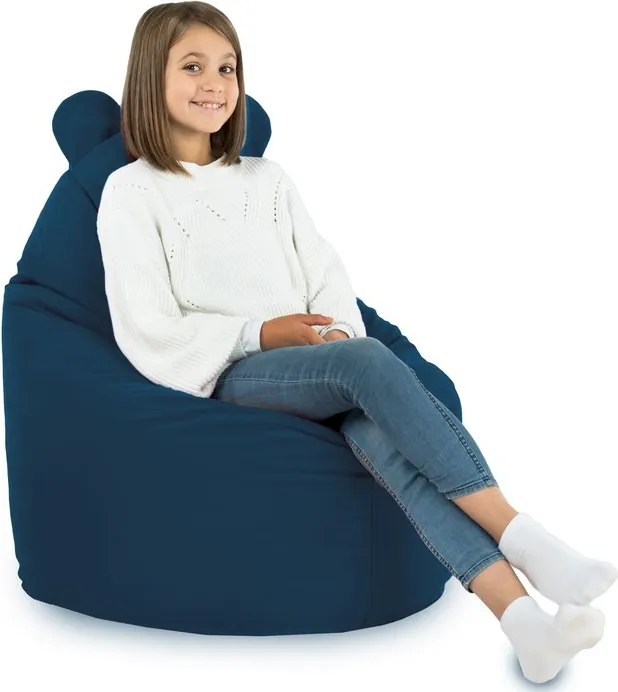 Detské kreslo Sako TEDDY – mäkké plyšové kreslo pre najmenších Farba: Granatový