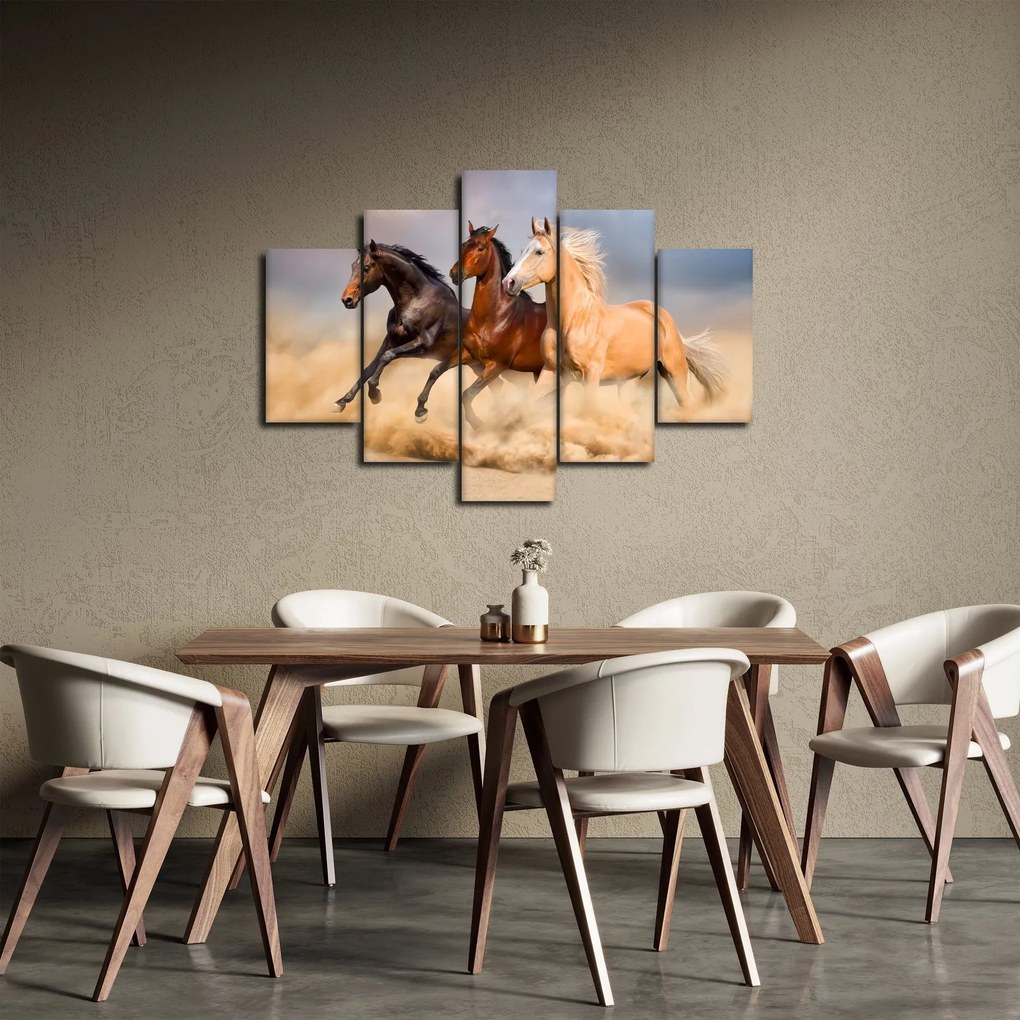 Obraz - Divé kone (150x105 cm)