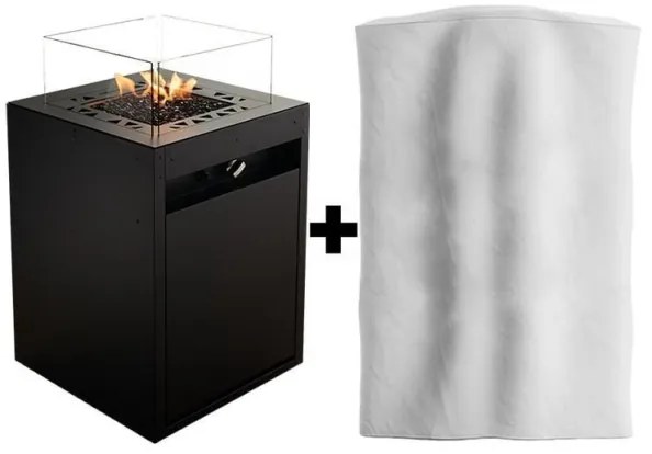 Planika Square GAS - Vonkajší plynový krb 79,7x48 cm 10kW