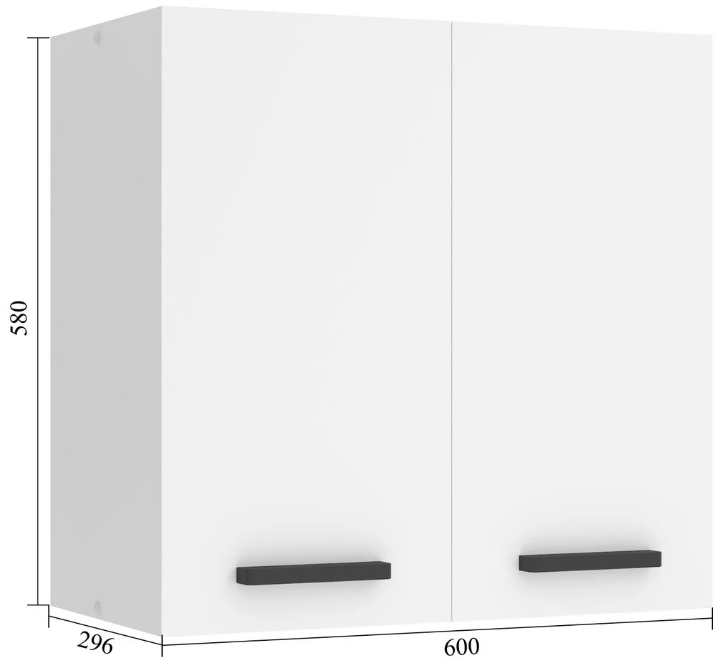 Kuchynská skrinka Belini Premium Full Version horná 60 cm eben kráľovský