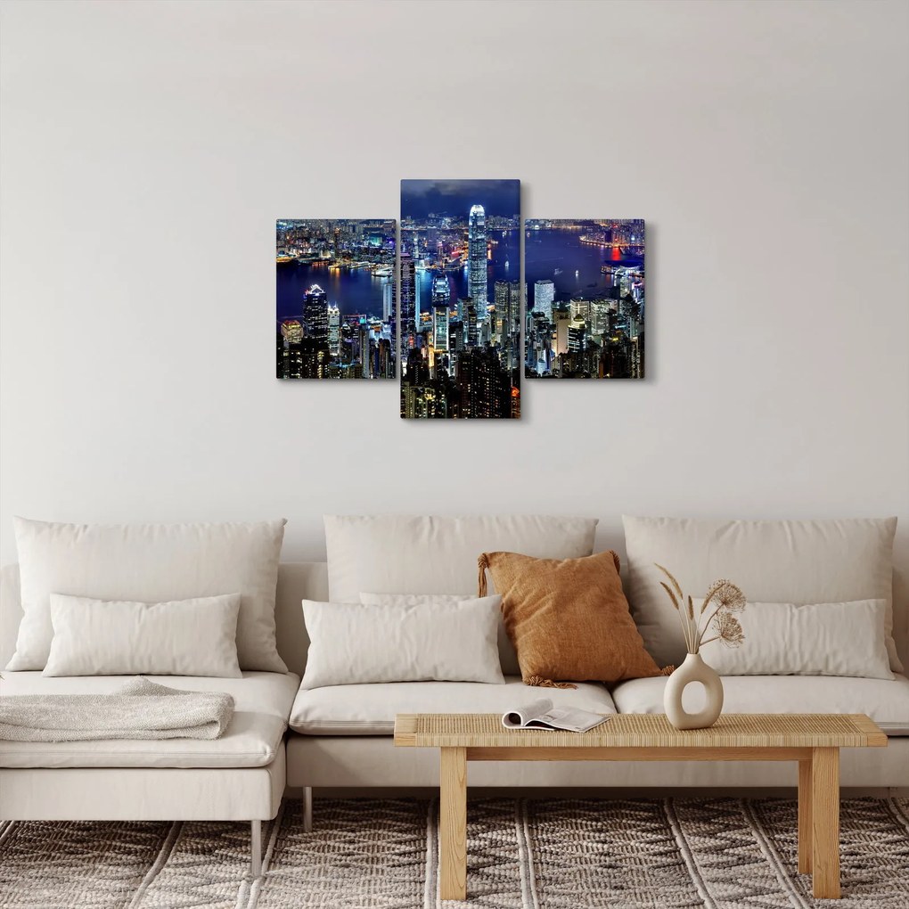 Obraz nočného mesta (90x60 cm)