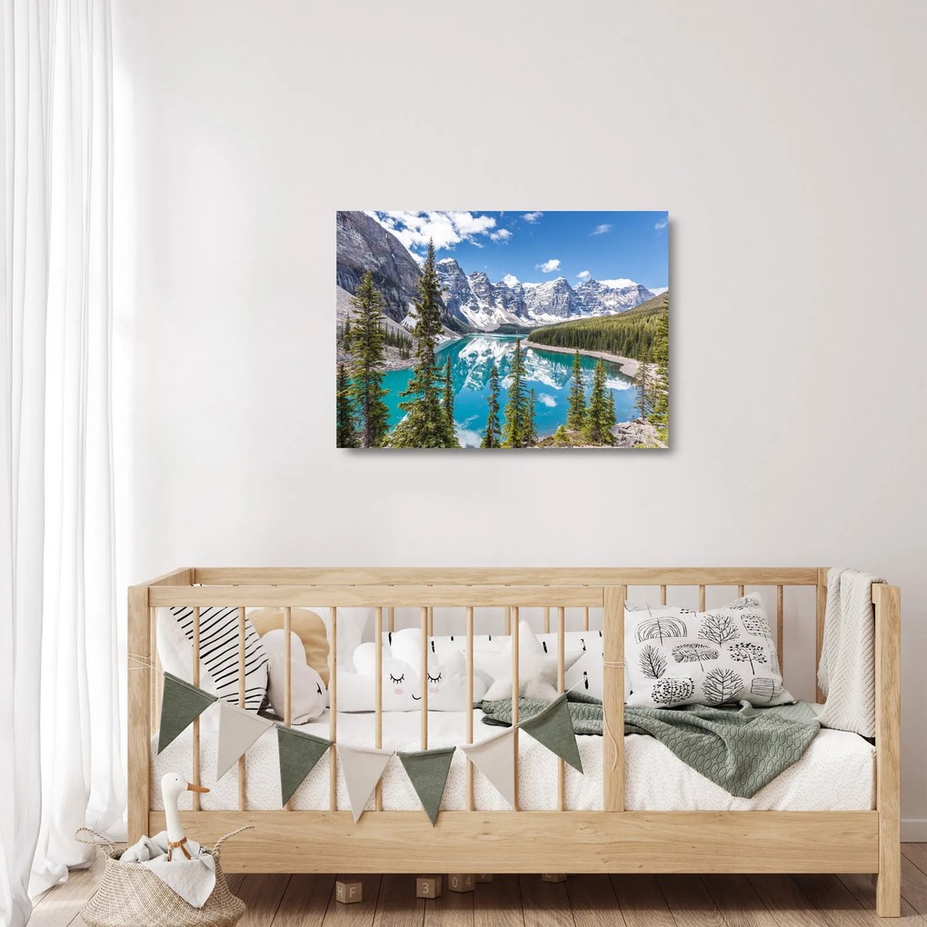 Sklenený obraz - Národný park Banff (70x50 cm)