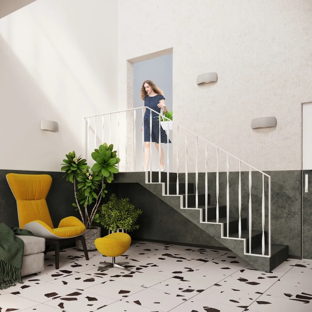 Nástenné svietidlo Pontius, 1x sivé keramické tienidlo