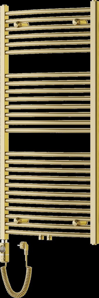 Mexen Ares, elektrické vykurovacie teleso 1200x600 mm + vykurovacia tyč 600 W, zlatá lesklá, W102-1200-600-2600-50