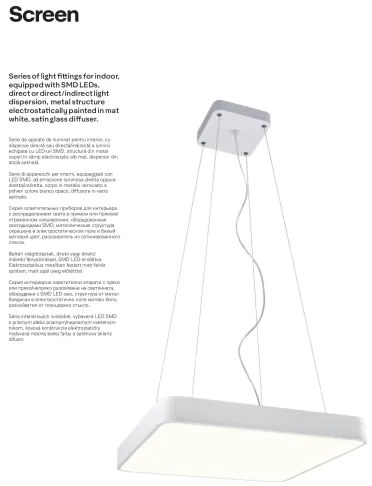 Redo 01-1124 - LED Luster na lanku SCREEN LED/48W/230V 3000K