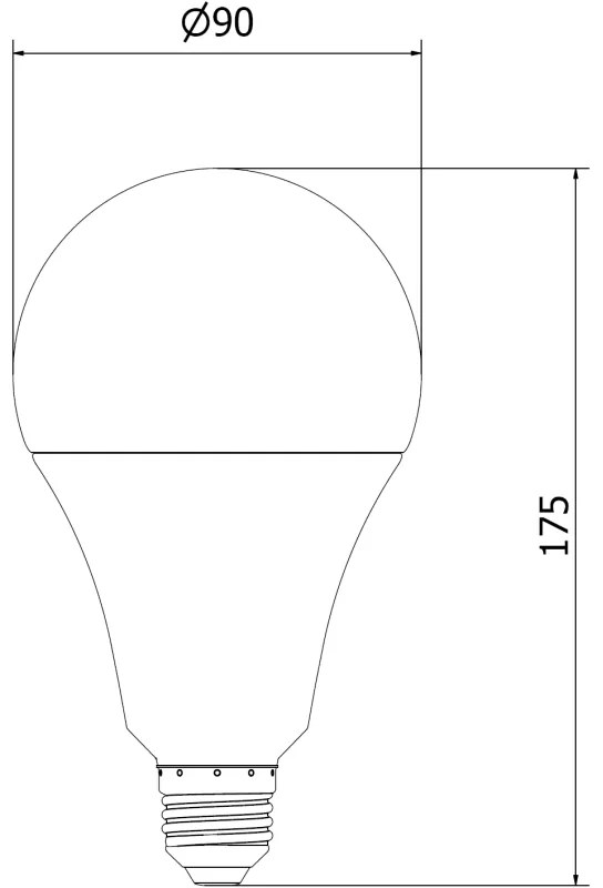 Mexen Nova, LED žiarovka E27, A70, 20W, teplá - 3000K, 2100 lm - L100-E27-2030-01