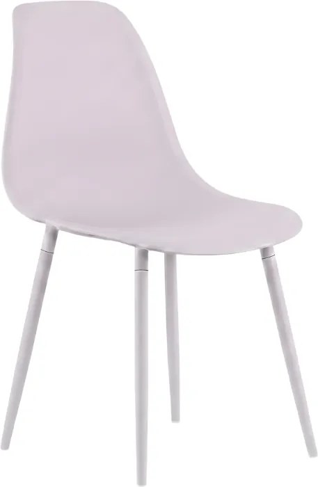 Jedálenská stolička OSAKA plastová, ružovo-sivá