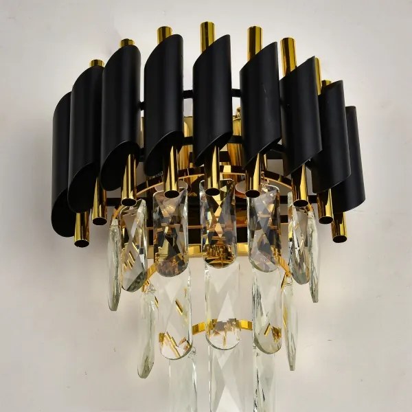 Brilagi - Nástenné svietidlo ECLIPSE 2xE14/10W/230V čierna/zlatá