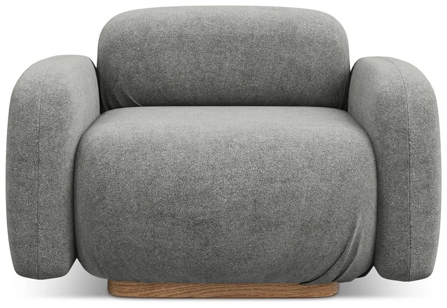 Sivý modul pohovky z textílie buklé Ailani – Makamii