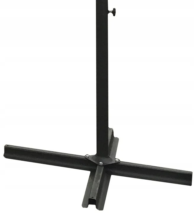 Dekorstudio Záhradný slnečník s LED osvetlením  - 270 cm - tmavo sivý