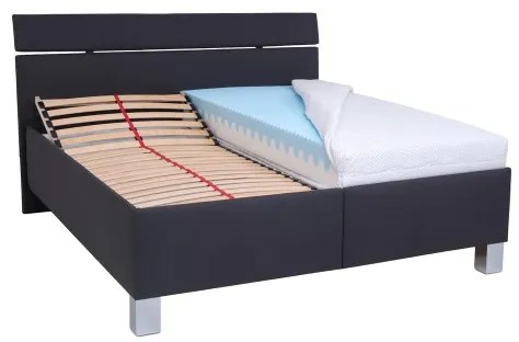 Čalúnená posteľ s úložným priestorom bez matraca ALIS 180x200 cm antracit