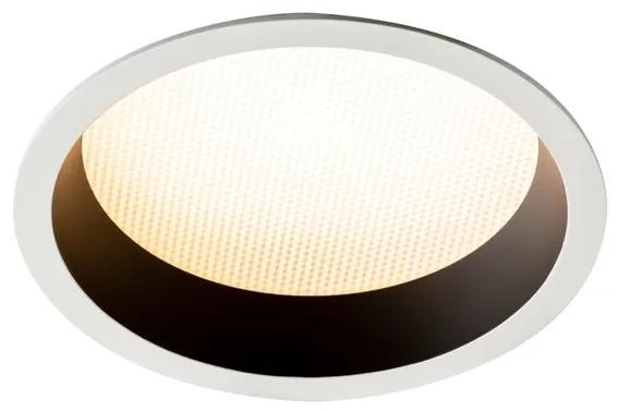 Trilum ARCH Stropné zápustné svietidlo Zapustené LED sv. PAN R 15W, 3000K, 1400lm, CRI85, IP44, Epistar, 90°,d136xH56,5mm, čierna