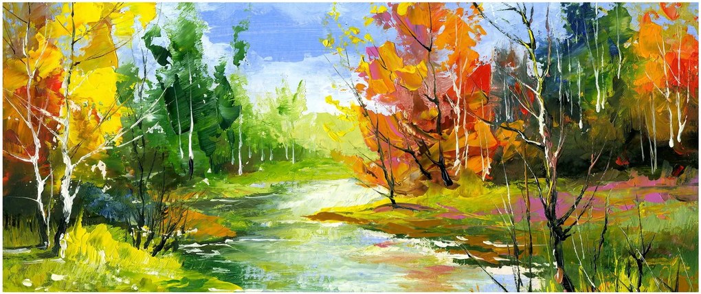 Obraz - Maľba krajiny (120x50 cm)