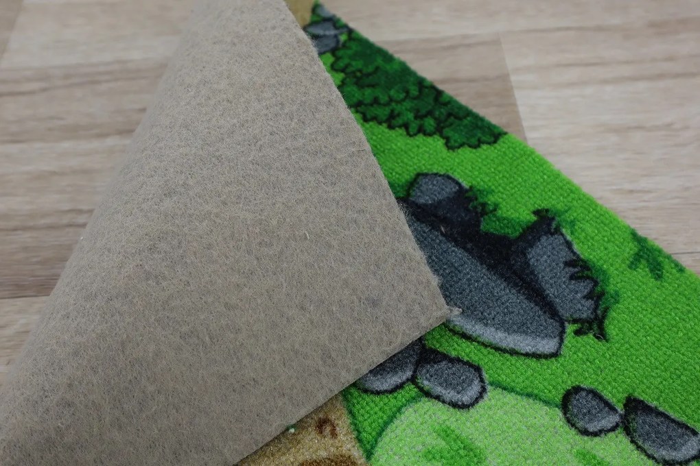 Vopi, Detský metrážny koberec Dino - neúčtujeme odrezky z role, na mieru, šíře 1,33m,1m,2m,3m,4m,na mieru, neúčtujeme odrezky, viacfarebná, filc, detská izba