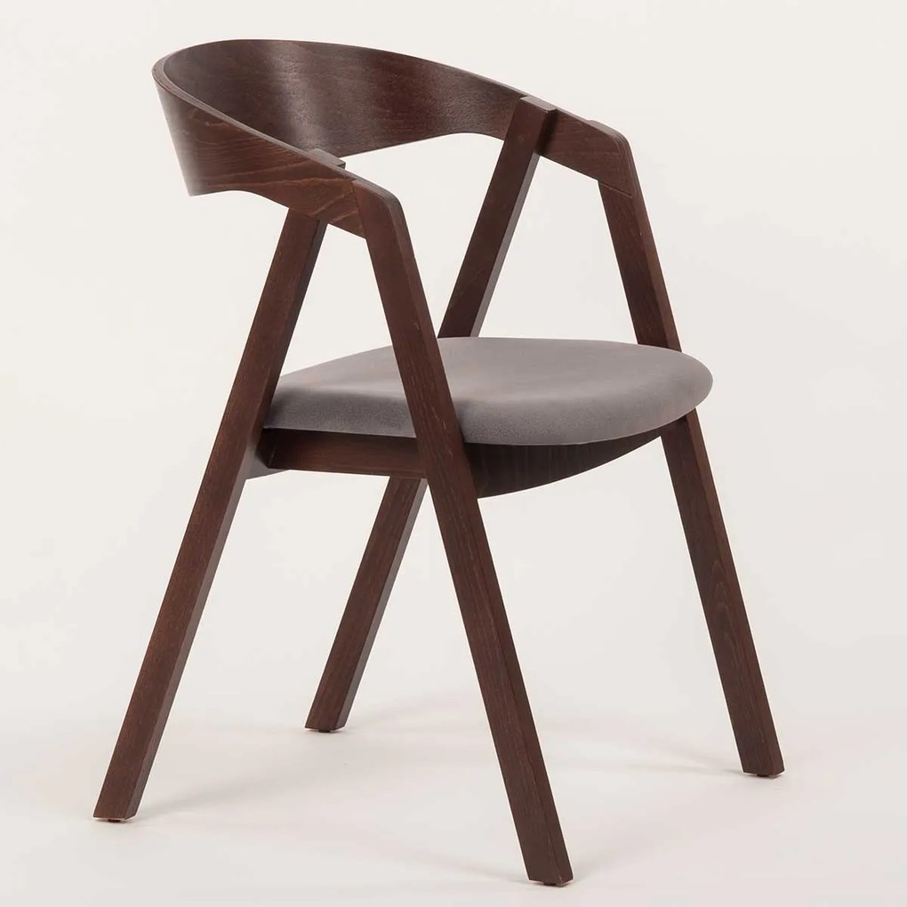 Stima stolička GURU buk s čalúneným sedákom Vyberte odtieň ->: Dub, Vyberte látku ->: LUX Cappuccino 24