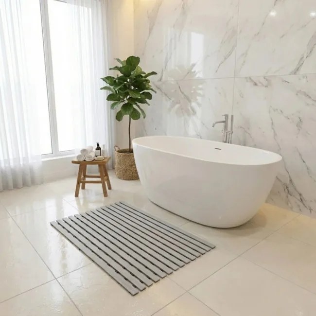 Kúpeľňová predložka sivá 1