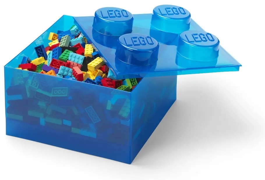 Modrý plastový detský úložný box 25x25x18 cm – LEGO®
