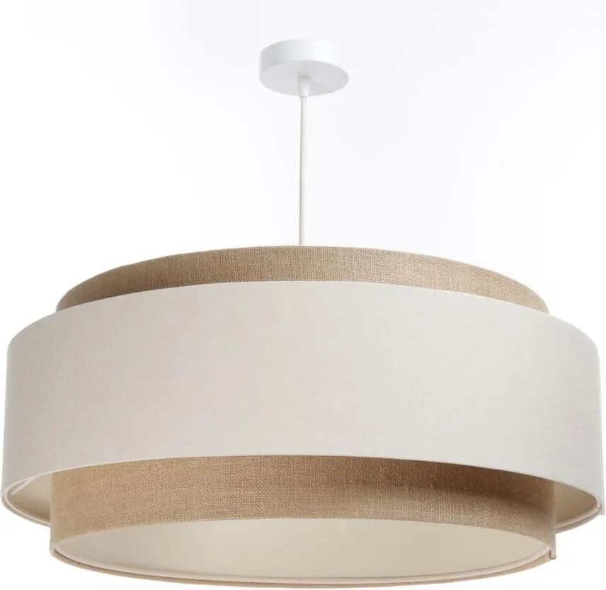 Luster na lanku DOBLO 1xE27/60W/230V krémová/béžová