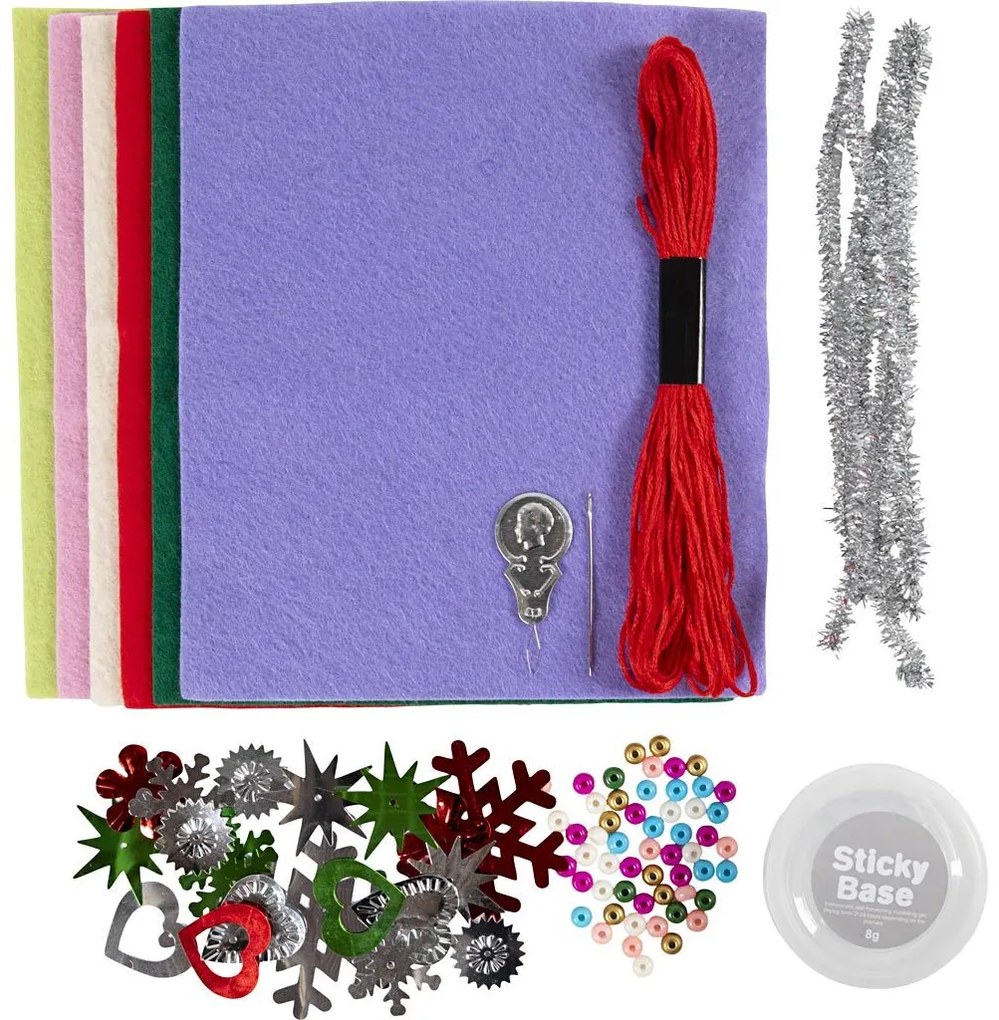 Kreatívna sada Vianočné ozdoby plstené