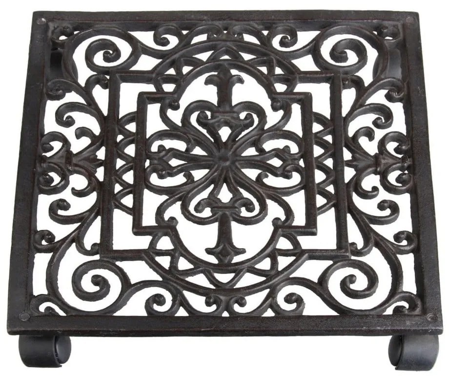 Kovový pojazdný podstavec pod kvetináč Ornament – Esschert Design