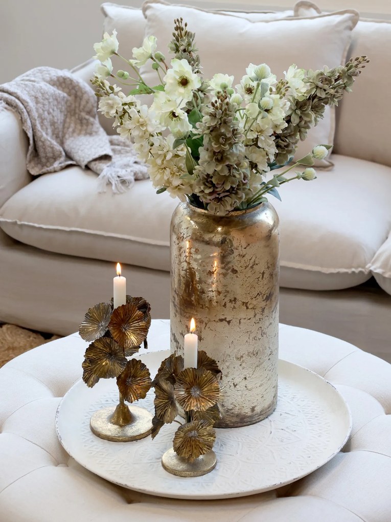 Dekorácia umelý krémový kvet Anemone cream - 72 cm