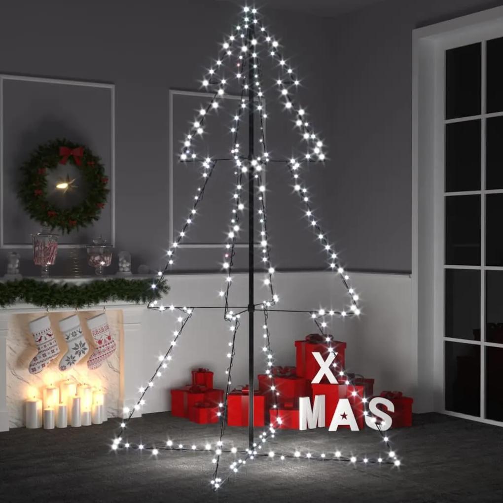 vidaXL Vianočný stromček kužeľ 240 LED interiér a exteriér 118x180 cm