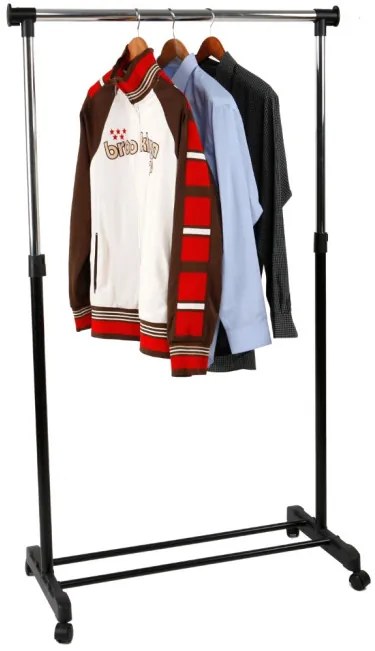 Vešiakový stojan na kolieskach OTTO čierny