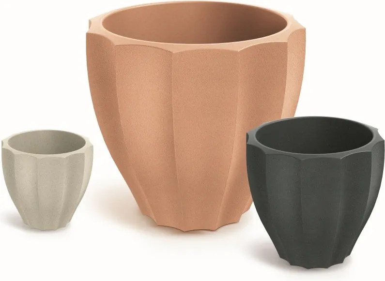 Kvetináč Ronas Rounde betónovo sivý