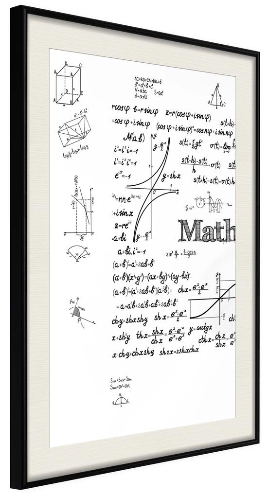 Artgeist Plagát - Math [Poster] Veľkosť: 20x30, Verzia: Čierny rám s passe-partout