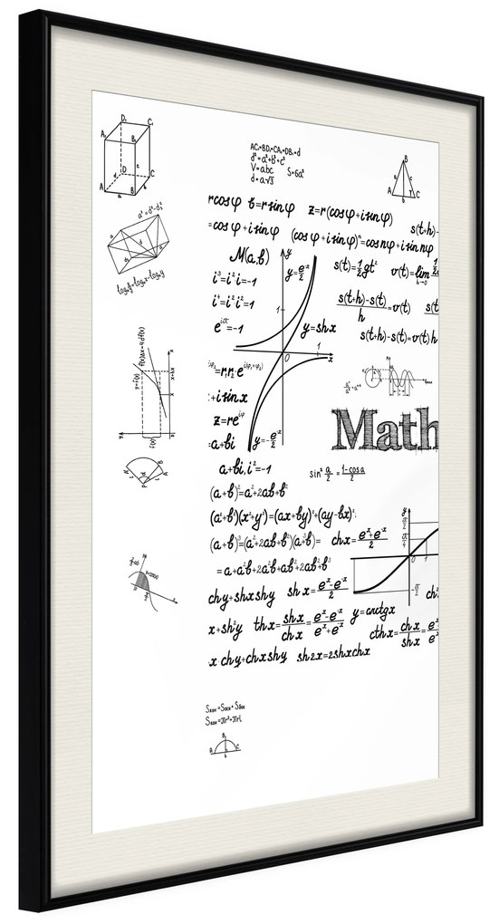 Artgeist Plagát - Math [Poster] Veľkosť: 20x30, Verzia: Zlatý rám s passe-partout