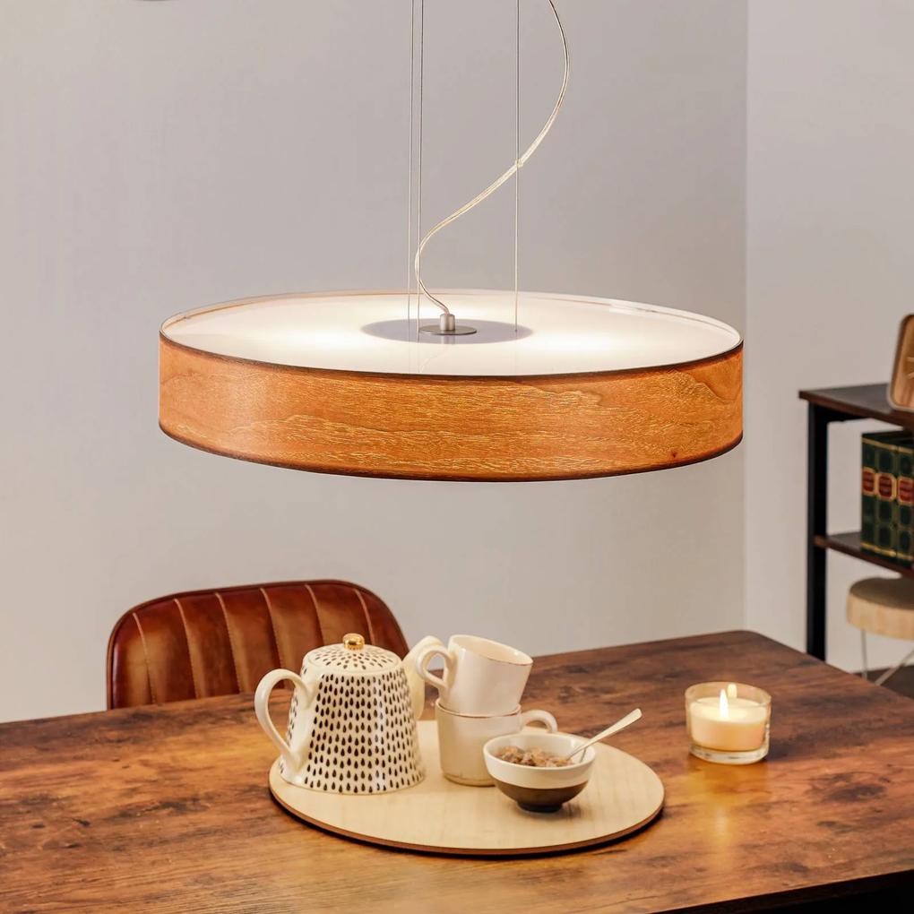 Paulmann Liska lampa s tmavým dreveným tienidlom